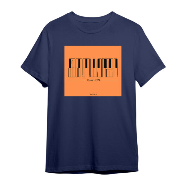 Ilaiyaraaja Piano Script Tee-blue